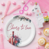 Bruidschapsfeestbord 'Proost op de Liefde' Papieren Bordje (Feest)