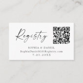 Bruidschatkaart voor bruiloftscadeau registratie informatiekaartje (Voorkant)