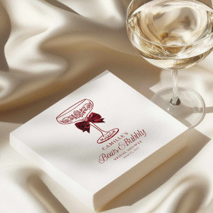 Bruidschortrouletten met strikken en bubbels servet