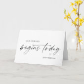 Bruidsdag bruid onze voor altijd begint vandaag c kaart (Gele Bloem)