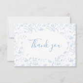 Bruidsdankkaart met bloemen toile bedankkaart (Voorkant)