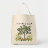 Bruidsdatum Honeymoon Tote met Liefdesvogel Wervel Bag (Voorkant)