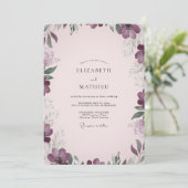 Bruidsdecoratie met Blush Plum Anemone Kaart (Staand voorkant)