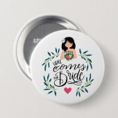 Bruidsdecoratie Ronde Button 7,6 Cm (Voorkant /achterkant)