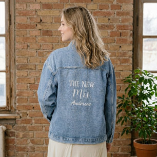 Bruidsdenimjacks, op maat gemaakte dames denimjack denim jacket