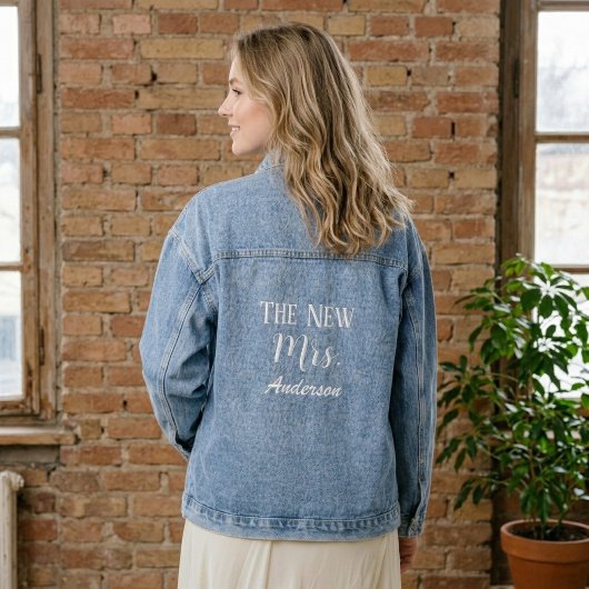 Bruidsdenimjacks, op maat gemaakte dames denimjack denim jacket