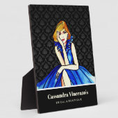 Bruidsdonkere koninklijk blauwe cocktailjurk Zwart Fotoplaat (Zijkant)