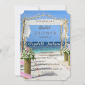 Bruidsdouche Beach Arbor Floral Kaart (Voorkant)