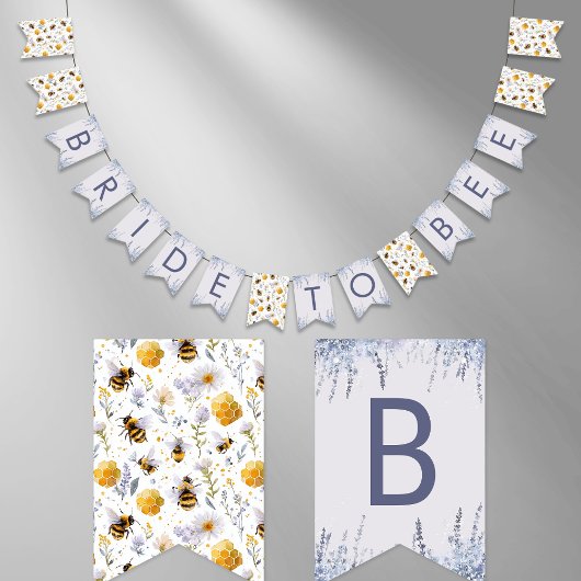 Bruidsdouche Bruid van de Dag Honingbijen Bloemen Vlaggetjes