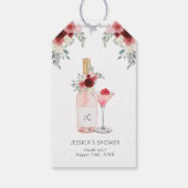 Bruidsdouche Cadeautags met Bloemen & Prosecco Cadeaulabel (Achterkant)