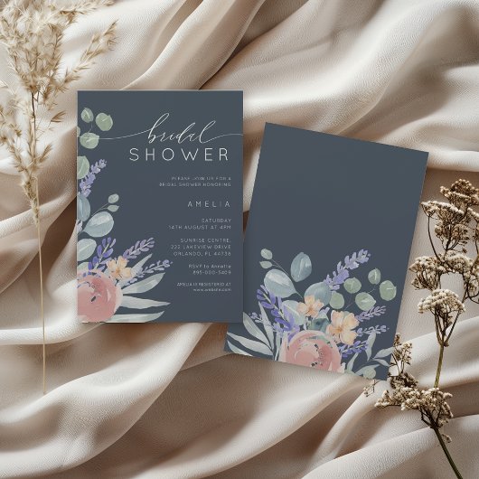 Bruidsdouche Lavendel & Eucalyptus Waterverf Kaart