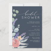 Bruidsdouche Lavendel & Eucalyptus Waterverf Kaart (Voorkant)