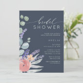 Bruidsdouche Lavendel & Eucalyptus Waterverf Kaart (Staand voorkant)