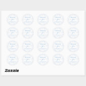 Bruidsdouche met bloemenprint ronde sticker (Vel)