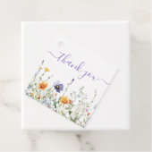 Bruidsdouche met wilde bloemen bedankjes labels (In situ)