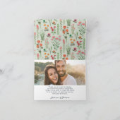 Bruidsdouche met wilde bloemen bedankkaart (Binnen)