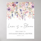 Bruidsdouche met wilde bloemen boeketten poster (Voorkant)