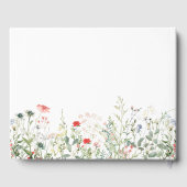 Bruidsdouche met wilde bloemen gastenboek (Achterkant)