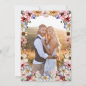 Bruidsdouche met wilde bloemen kaart (Achterkant)