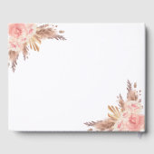 Bruidsdouche pampagras roze goud gastenboek (Achterkant)