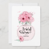 Bruidsdouche Parfumfles met bloemen Kaart (Voorkant)
