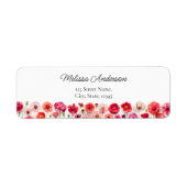 Bruidsdouche Retour Bloemen Etiket (Voorkant)