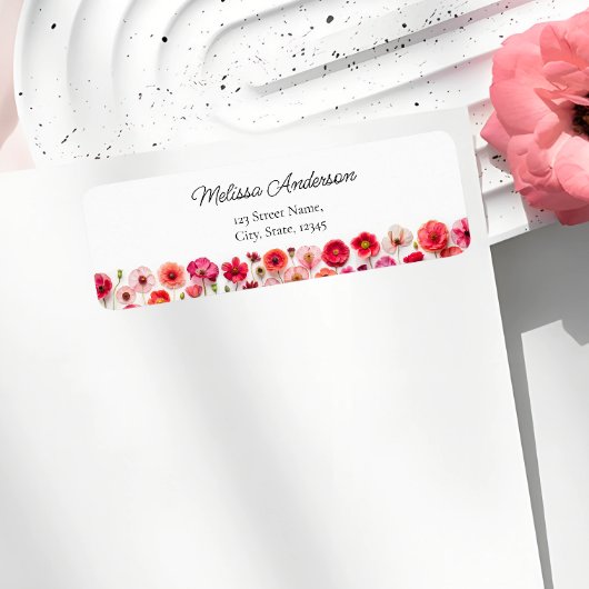 Bruidsdouche Retour Bloemen Etiket