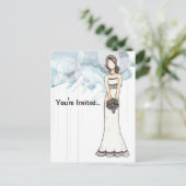 Bruidsdouche uitnodiging (Staand voorkant)