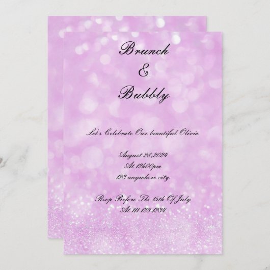 BRUIDSDOUCHE UITNODIGING (Voorkant / Achterkant)