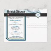 Bruidsdouche uitnodiging briefkaart (Achterkant)