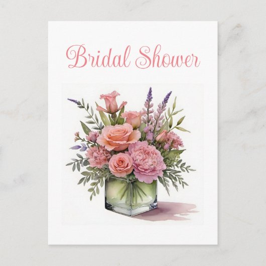 Bruidsdouche uitnodiging briefkaarten (Voorkant)