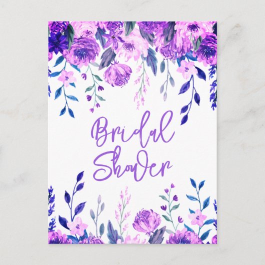 Bruidsdouche uitnodiging briefkaarten (Voorkant)