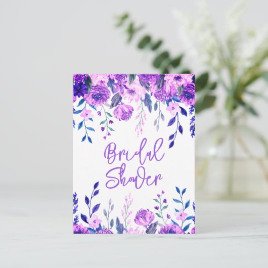 Bruidsdouche uitnodiging briefkaarten (Staand voorkant)