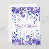 Bruidsdouche uitnodiging briefkaarten (Voorkant / Achterkant)