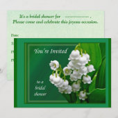 Bruidsdouche uitnodiging - Lily of the Valley (Voorkant / Achterkant)