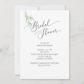 Bruidsdouche uitnodiging Olijftak Waterverf (Voorkant)