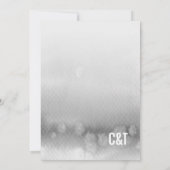 BRUIDSDOUCHE UITNODIGING: ombre waterverf grijs Kaart (Achterkant)