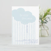 Bruidsdouche Uitnodiging Regenwolk (Staand voorkant)