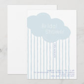 Bruidsdouche Uitnodiging Regenwolk (Voorkant / Achterkant)