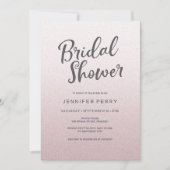 Bruidsdouche uitnodiging - Roze glitter (Voorkant)