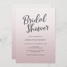 Bruidsdouche uitnodiging - Roze glitter