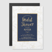 Bruidsdouche uitnodiging - strand, nautisch magnetische uitnodiging (Voorkant / Achterkant)