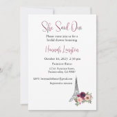 Bruidsdouche uitnodiging, ze zei oui ja kaart (Voorkant)