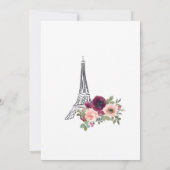 Bruidsdouche uitnodiging, ze zei oui ja kaart (Achterkant)