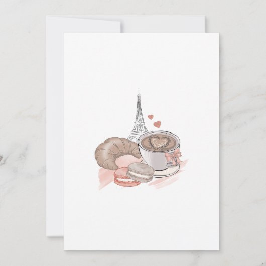 Bruidsdouche uitnodiging, ze zei oui ja kaart (Achterkant)