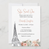 Bruidsdouche uitnodiging, ze zei oui ja kaart (Voorkant)