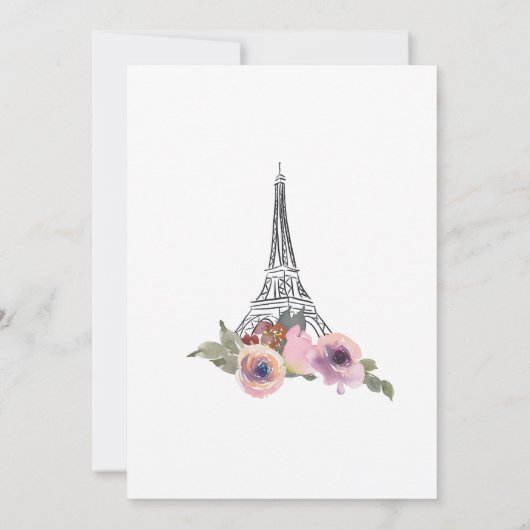 Bruidsdouche uitnodiging, ze zei oui ja kaart (Achterkant)