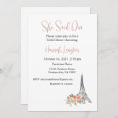 Bruidsdouche uitnodiging, ze zei oui ja kaart (Voorkant / Achterkant)