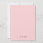 Bruidsdouche uitnodigingen (Trouwjurk in roze) (Achterkant)