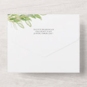 Bruidsdouche uitnodigingen Waterverf Wildbloemen (Achterkant)